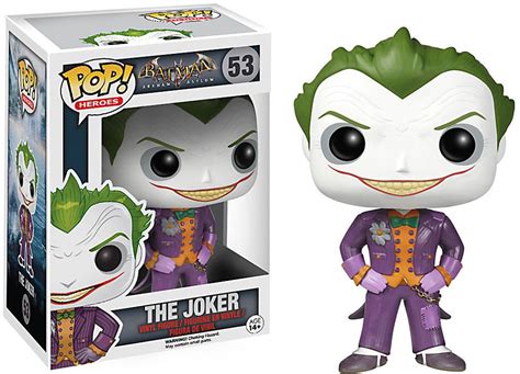 Funko Batman Arkham Asylum POP Heroes The Joker Vinyl Figure 53 Arkham ...