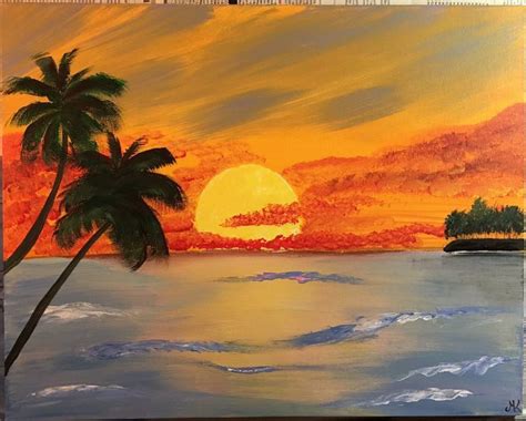 Paintings Of Sunsets Over The Ocean – Warehouse of Ideas