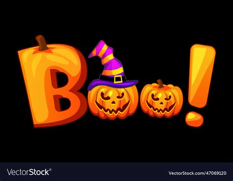 Boo halloween banner background Royalty Free Vector Image