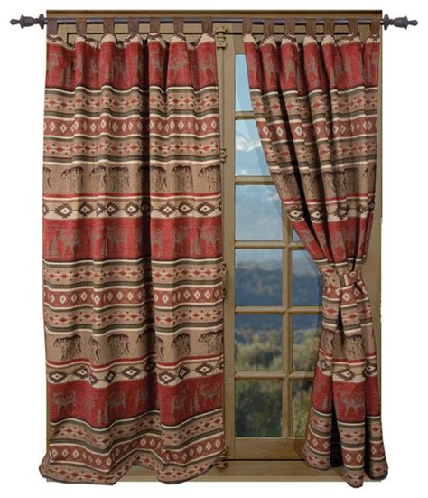 Adirondack Rustic Cabin Curtain Drape Set - Rustic - Curtains - by Carstens