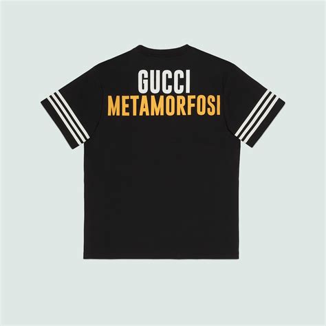 adidas x Gucci cotton T-shirt in black | GUCCI® PL