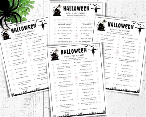 Would You Rather Printable Game Spooky Halloween Party Game - Etsy