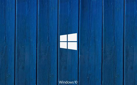 Windows 10 Blue Wood Wallpaper