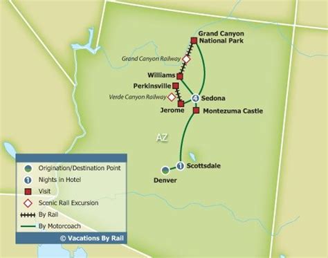 Historic Trains Map | Train vacations, Grand canyon national park ...