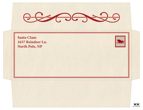 Santa Printable Envelope