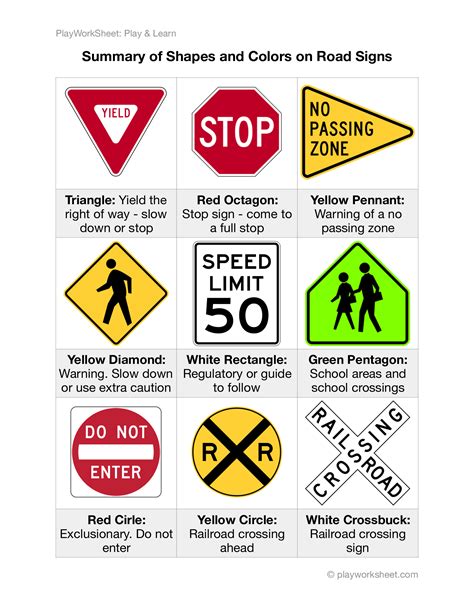 Free Printable Traffic Signs Worksheets - Printable Templates