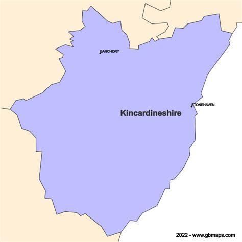 Kincardineshire County Boundaries Map