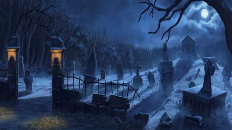 Creepy Graveyard Wallpaper