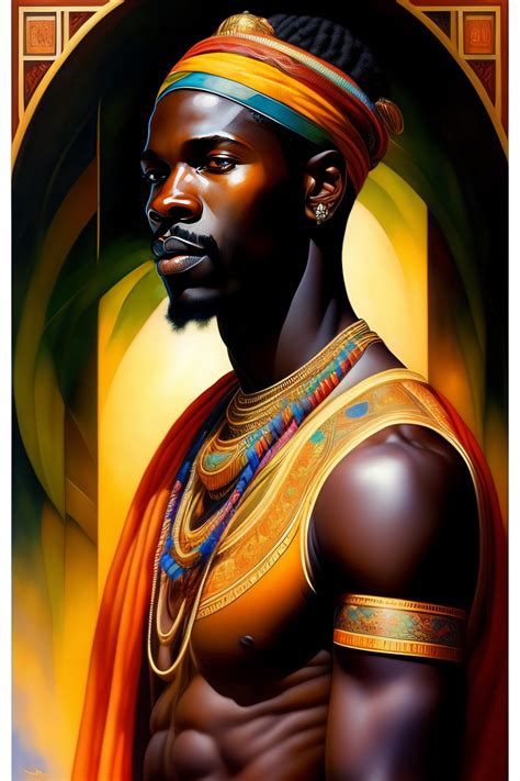 Lexica - An african man god, fine art, masterpiece, watercolour ...