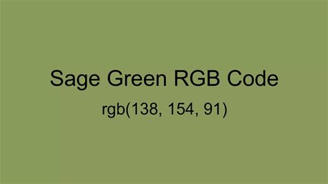 Sage Green Color, Hex and RGB values | CSSColors.com