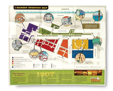 Pike Place Market pocket map :: Behance