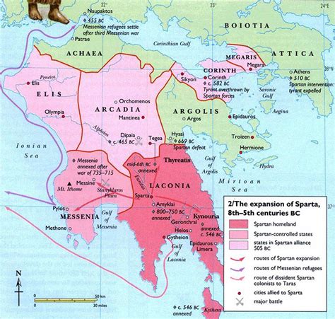 A Map Of Sparta