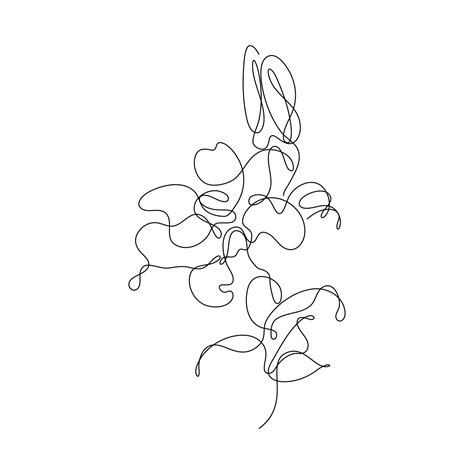 Abstract Flower Lily one line art drawing singulart aesthetic ...