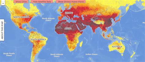 The Worldwide Air Pollution Map | Map, Science infographics, World ...