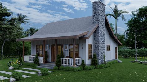 Modern Tiny Farmhouse Plans 1 Bedroom & 1 Bathroom With Free - Etsy