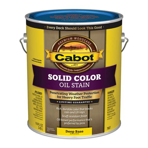 Cabot Solid Tintable 7607 Deep Base Oil-Based Deck Stain 1 gal. - Total ...