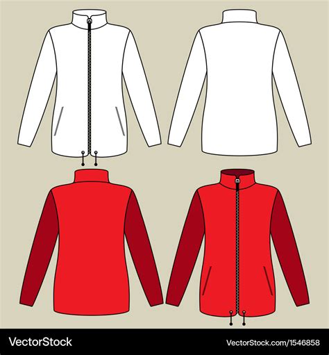 Jacket template Royalty Free Vector Image - VectorStock