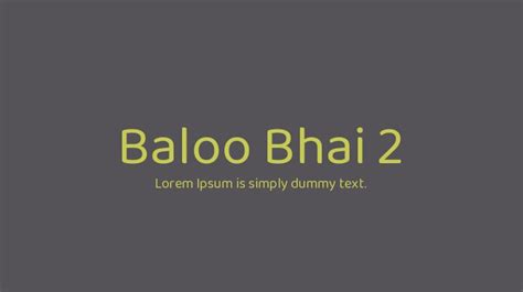 Baloo Bhai 2 font | free download for WEB