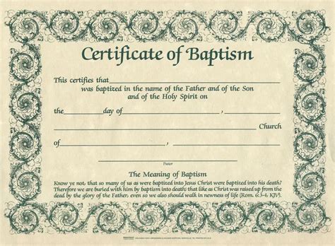 Printable Christening Certificates