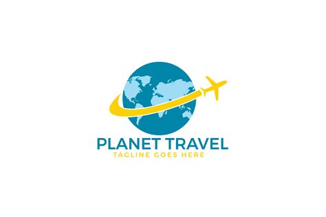 Planet Travel logo design. Travel agency sign.