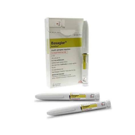 BASAGLAR KwikPen (Insulin Glargine) Injection 100units/ml 3ml Pen ...