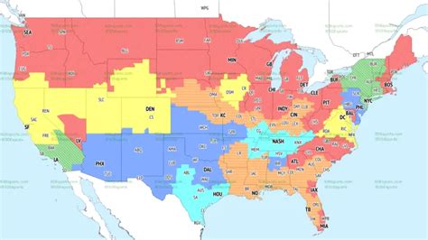 NFL Week 17 coverage map: Full TV schedule for CBS, Fox regional ...