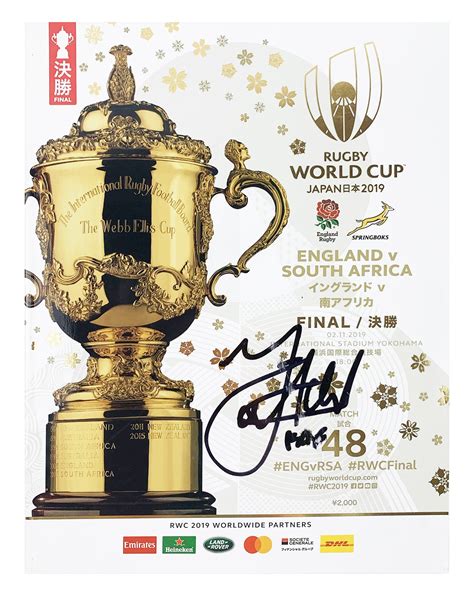 Faf De Klerk Autograph - Signed Rugby World Cup Final Programme 2019