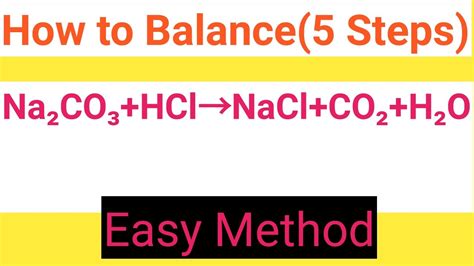 Na2CO3+HCl=NaCl+CO2+H2O Balanced Equation||Sodium carbonate ...