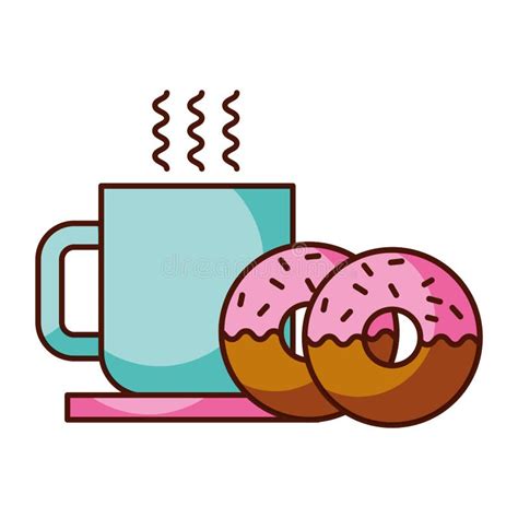 Coffee Donuts Stock Illustrations – 7,626 Coffee Donuts Stock ...