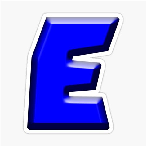 "Capital Letter E" Sticker for Sale by Fontworld | Redbubble