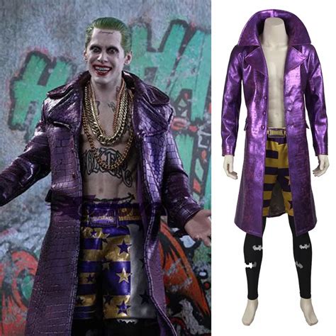 DC Comics Suicide Squad Joker Cosplay Men Adult Costume Coat Batman ...