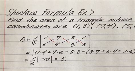 Mission Math Impossible: The Shoelace Formula- Example Problem