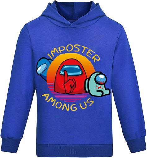 AMONGUS Sports Coat Among us Impostor Hoodies for4-12 Years Boys (Blue ...