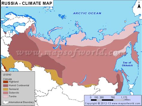 Russia Climate Map