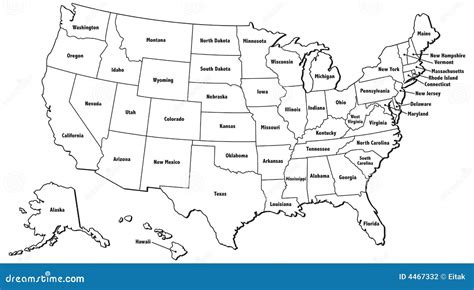 United States Map Outline stock illustration. Illustration of graphic ...