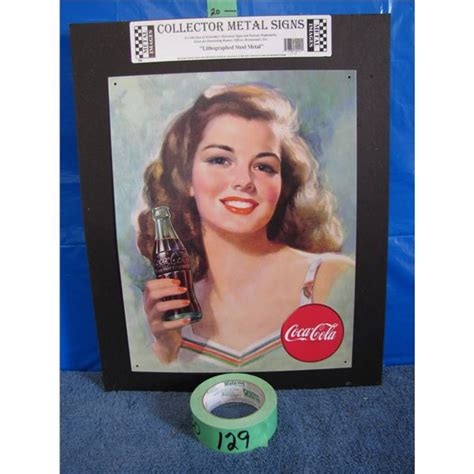 Reproduction vintage metal Coca-Cola sign