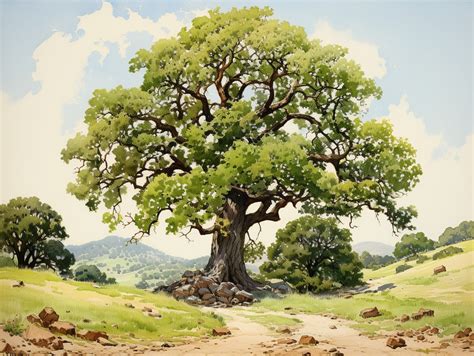 Oak Tree Art Painting Free Stock Photo - Public Domain Pictures