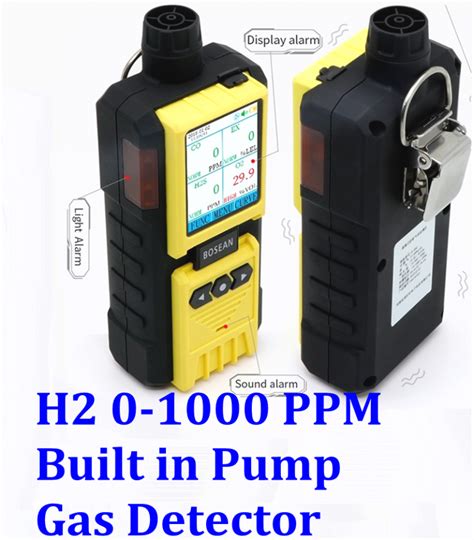 H2 Hydrogen Gas Detector Built in Pump Curve Display Quality Sensor 0 ...