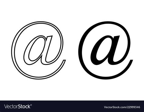 Arroba symbols Royalty Free Vector Image - VectorStock