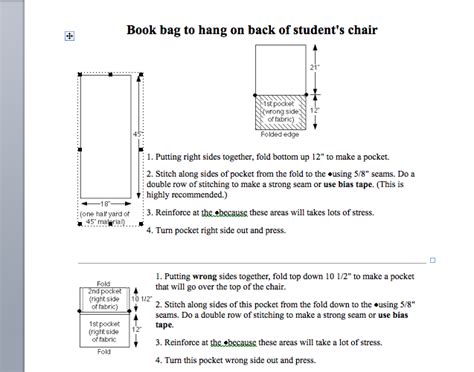 Chair Pocket Organizer Sewing Pattern - ARVUB