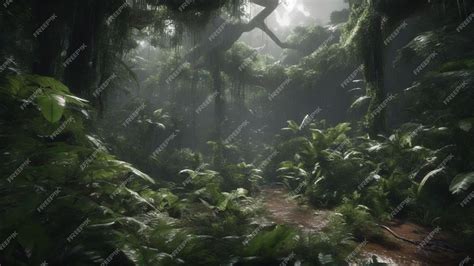 Premium AI Image | rainforest jungle background