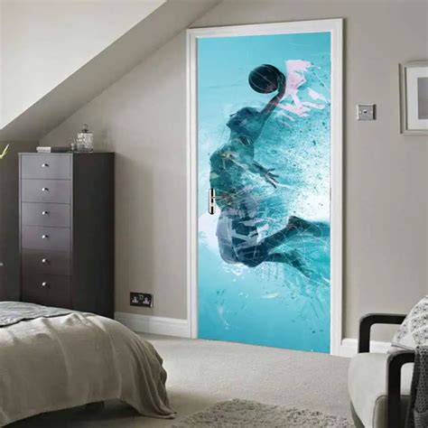 2018 3D Creative Door Stickers Bedroom Doors Renovation Waterproof Door ...