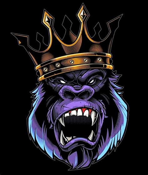 Gorilla King | Gorillas art, Gorilla tattoo, Gorilla wallpaper