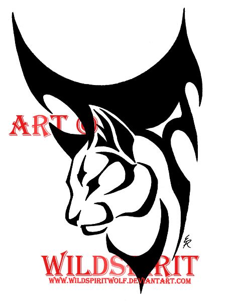 Tribal Cat Tattoo by WildSpiritWolf on DeviantArt