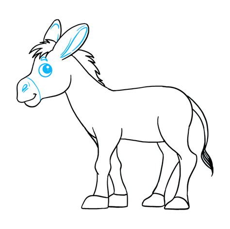 How to Draw a Donkey - Really Easy Drawing Tutorial | Donkey drawing ...