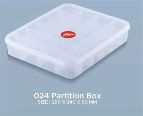 White Rectangular Plastic 24 Partition Box at Rs 90/piece in Vasai ...