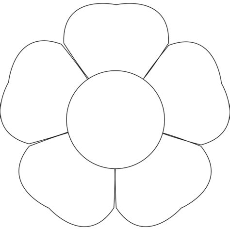 flower template craft - Clip Art Library