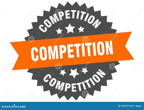 Competition Sign. Competition Circular Band Label. Competition Sticker ...