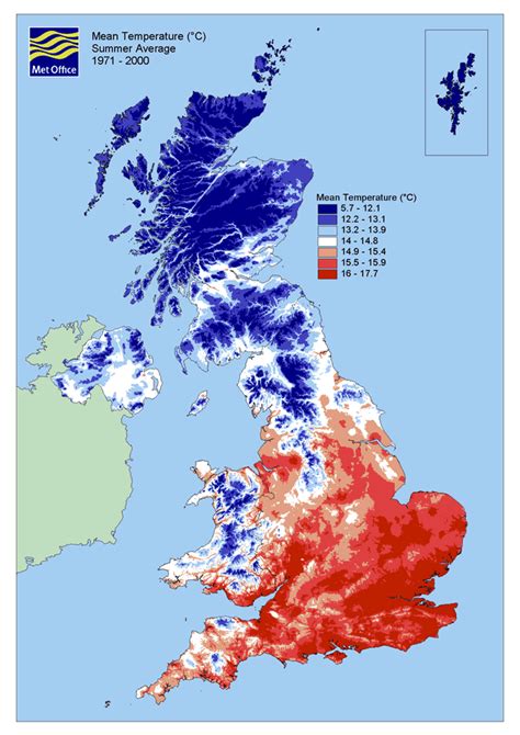 United Kingdom Climate Map