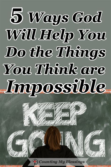 5 Ways God Will Help You Do the Things You Think are Impossible ...